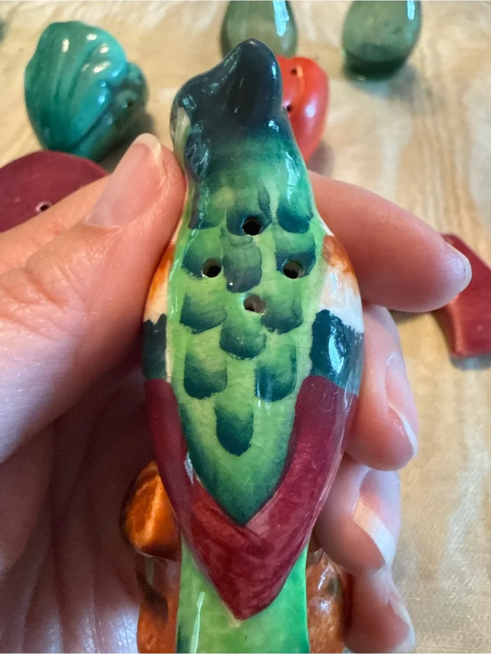 Vintage 1950s Ceramic Bird Salt & Pepper Shakers - Made in Japan